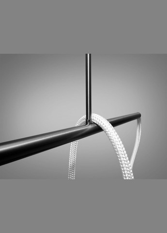 Люстра металева чорний хром LED 32Вт білий плафон-шнур 120х150 см Diasha (301347290)