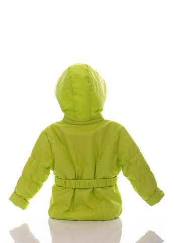 Зелена демісезонна куртка на флісі для дівчинки під гумку салатову 86 см (28544) BABYKROHA