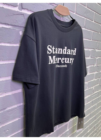 Футболка жіноча A-N 25007 оверсайз подовжена з написом принтом попереду one size No Brand - (316469525)