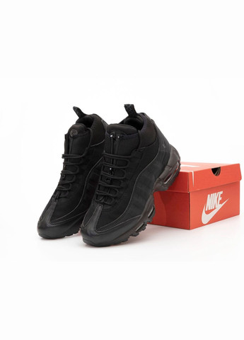 Чорні Зимовий кросівки зимові чоловічі і жіночі nike 95 sneakerboot winter black | найк 95 снікербут чорні No Brand
