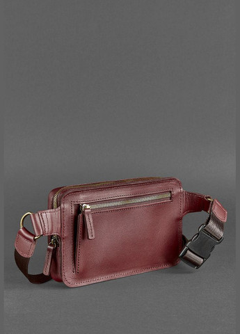 Кожаная поясная сумка Dropbag Mini Krast бордовая (A-026485) BlankNote поясна сумка (327874351)