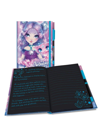 Блокнот чорні аркуші Делюкс Небулія Nebulous Stars 11583-1 з ручкою No Brand (365639242)