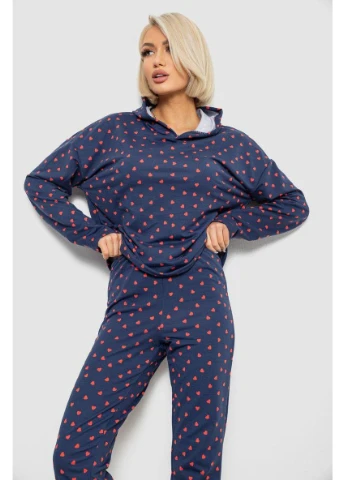 Костюм женский домашний с принтом, цвет сине-белый, 257R1115 No Brand (375442517)