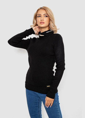 Светр-гольф жіночий однотонний, колір чорний, Ager (300171829)