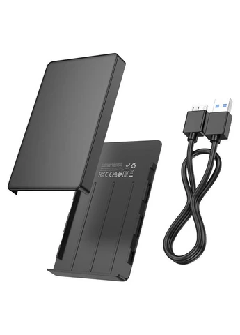 Зовнішня кишеня для накопичувача USB3.0 2.5-inch SATA hard drive enclosure Black (6942007628266) Hoco HB46 (361348159)
