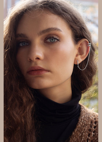 Серебряная серьга с кафе (4999) IRIJ (331017212)