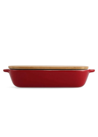 Форма для випічки Stoneware з кришкою червона 3,8 л CC006108-001 KitchenAid (316469008)