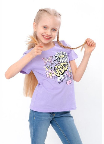 Фиолетовая летняя футболка для девочки фиолетовый носы свое (6012-2-v40) Носи своє
