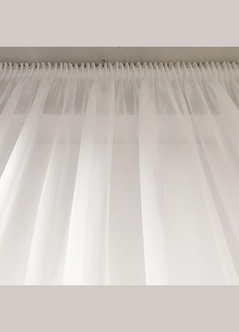 Тюль на тесьме вуаль-шифон, ширина-300 см. высота-255 см. 1 шт. Белый, Турция No Brand (337355276)
