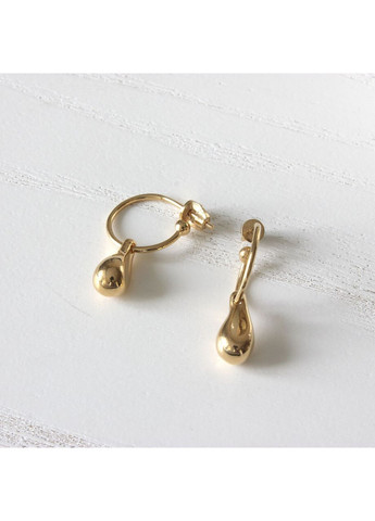 Сережки Невагомі крапельки gold срібні 925 з позолотою Skifska Etnika (364202968)