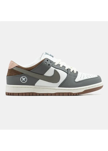 Кросівки жіночі і чоловічі Nike SB Dunk x Yuto Horigori grey white | Найк СБ Данк низькі сірі білі No Brand сірі демісезони (388508234)