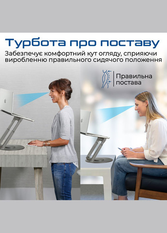 Подставка для ноутбука DeskMate-6 Grey (deskmate-6.grey) Promate (322131396)