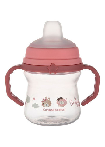 Кружка тренировочная First Cup Bonjour Paris, 150 мл, розовый () Canpol Babies 56/612_pin (328397344)