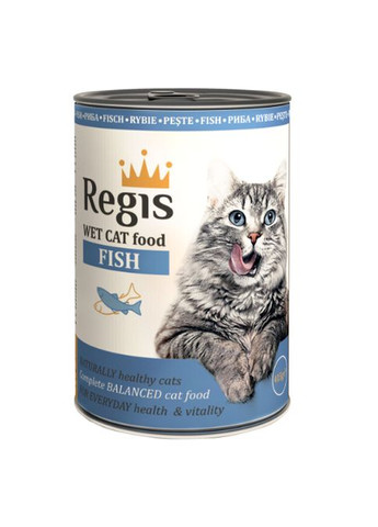 Вологий корм для котів з рибою, 415г Regis (290851569)
