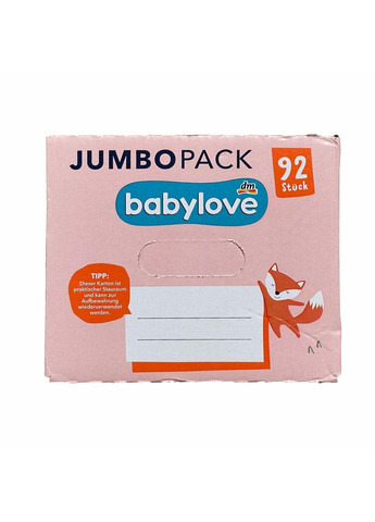 Подгузники 3 4-9 кг 92 шт. Jumbo Pack BabyLove (369144166)