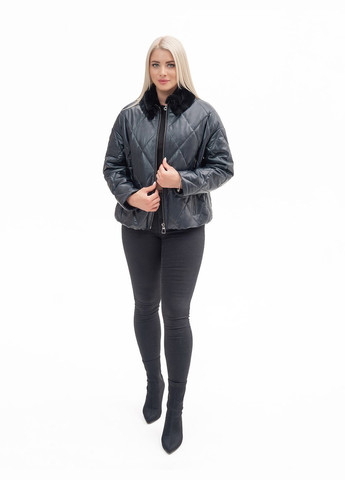 Темно-синий зимний Пуховик Fabio Monti