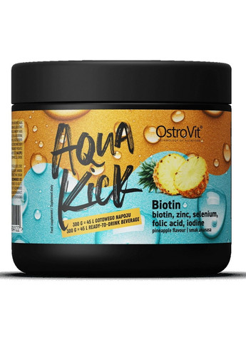 Вітаміни та мінерали Aqua Kick Biotin, 300 грам - ананас Ostrovit (293338501)