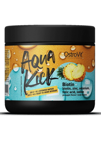 Витамины и минералы Aqua Kick Biotin, 300 грамм - ананас Ostrovit (293338501)