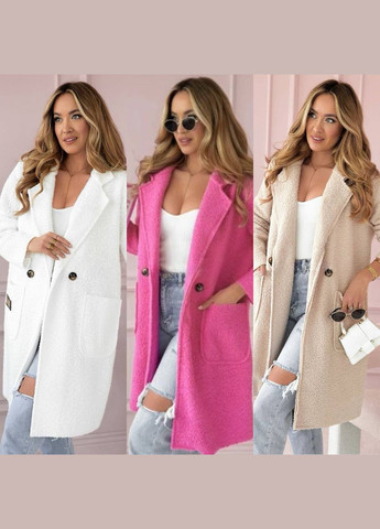 Плащ Тренч на Пуговицы Теплый Ткань Букле демисезон (323582384)