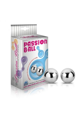 Вагинальные шарики Passion Dual Balls Серебристые CherryLove Lovetoy (282850673)