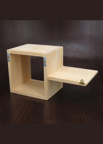 Настенная полка из дерева Тьюринг 1 бланже (НСП-104101) No Brand (328082323)