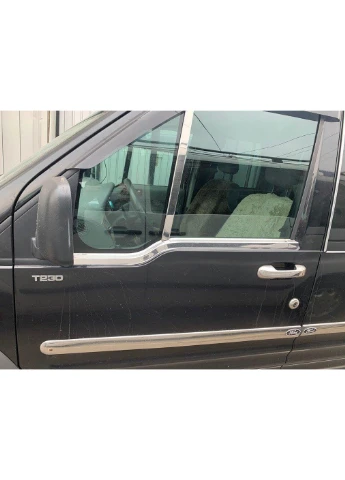 Зовнішня окантовка вікон (2 шт., нерж.) Турецька сталь для Ford Connect 2002-2006 рр CARMOS (392172343)