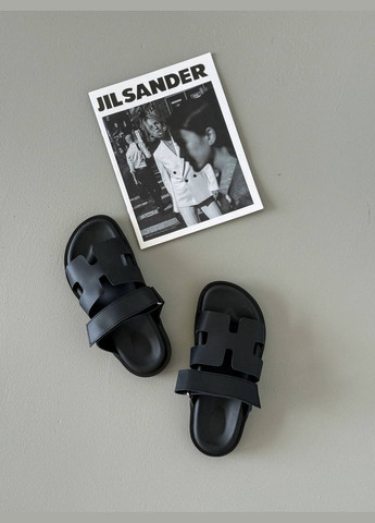 Черные стильные женские слайдеры No Brand