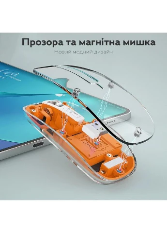 Мышь беспроводная оптическая RIAS M133 Прозрачная (3_04443) No Brand (395882006)