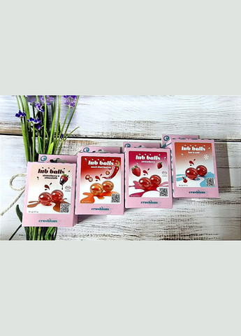 Бразильські вибухові кульки для масажу Lub Balls зі смаком полуниці та шоколаду Crushious (331170467)