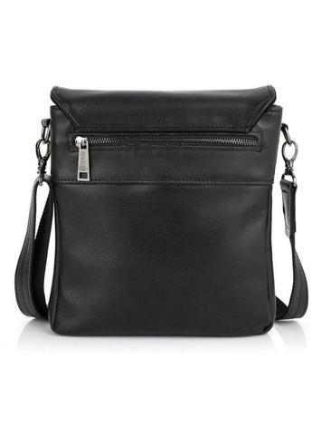 Сумка месенджер через плече чоловіча з натуральної шкіри маленька для документів формату А5 або планшета Чорний 35754 TARWA (337466414)