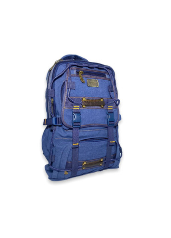 Брезентовий рюкзак 98209EP, два відділи, пʼять кишень на лицевій стороні, стяжки, розмір 50*32*17 см, синій Eagle Power (286421695)