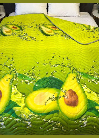 Ковдра з натуральним наповнювачем Євро мікрофібра 200х215 см зелена (П4К-lito-kovdra-003-54) No Brand (306633760)