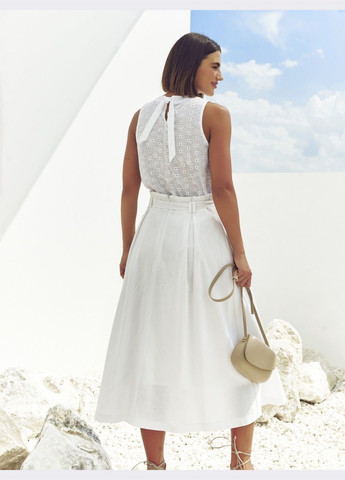 спідниця-міді білого кольору з підкладкою Dressa (301641665)