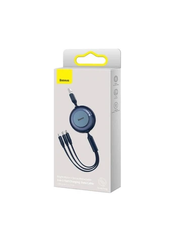 Кабель Bright Mirror 2 Series Retractable 3-в-1 для швидкої зарядки та передачі даних USB на M+L+C 3.5A 1.1m (CAMJ010003) Baseus Bright Mirror One-for-three Retractable Data Cable (382946401)