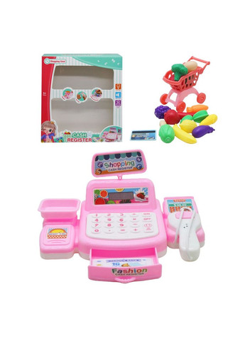 Игровой набор "Касса с набором продуктов", розовая. MIC (290704901)