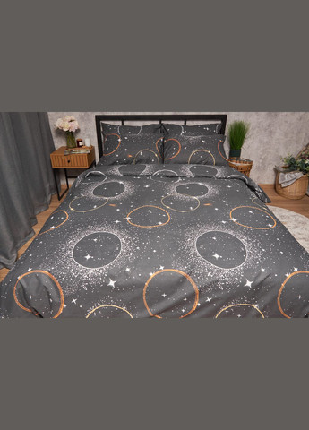 Комплект постільної білизни Бязь Gold Люкс «» полуторний 143х210 наволочки 2х40х60 (MS-820005650) Moon&Star Cosmic Glow (302973699)