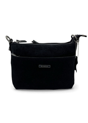 Сумка жіноча з натуральної замші чорна 5074-6 Karya (369163278)