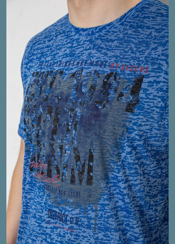 Синя футболка чоловіча з принтом, колір червоний, Andi