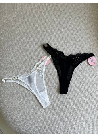 Стринги мереживні зі шлейками чорні Vanilya Secret (365267951)