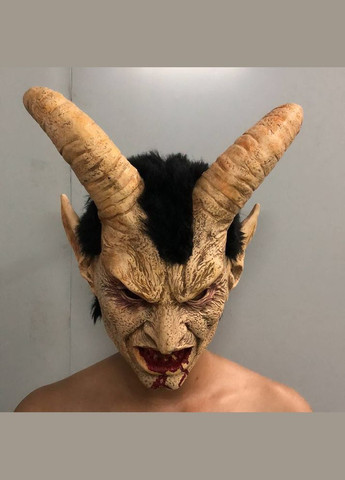 Маска Демона з рогами на Хеллоуїн з латексу ручної роботи [ZYF210719020] Liser No Brand (307837750)