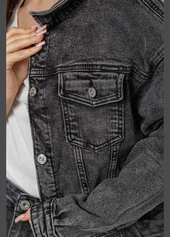 Серая демисезонная куртка женская джинсовая RELUCKY 255RA225