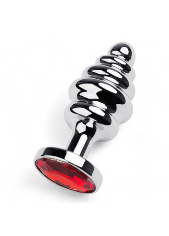 Анальна пробка з кристалом анальна іграшка без вібрації Ребриста стимулятор для ануса ToyFa (317748179)