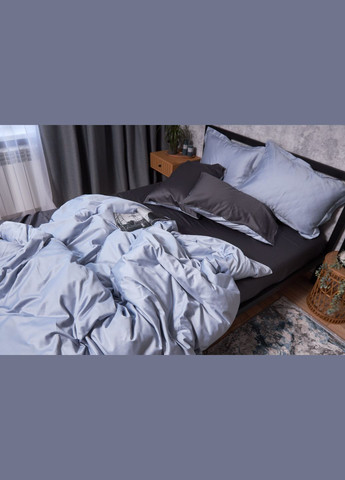 Комплект постельного белья Satin Premium двуспальный 175х210 наволочки 2х40х60 (MS-820002863) Moon&Star skyline gray (288043928)