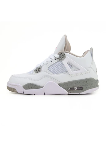 КРОСІВКИ ЖІНОЧІ NIKE AIR JORDAN 4 RETRO WHITE OREO V2 НАЙК АІР ДЖОРДАН БІЛІ No Brand білі демісезони (392005326)