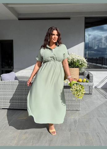 Оливкова ніжна, легка, романтична сукня. Україна однотонна