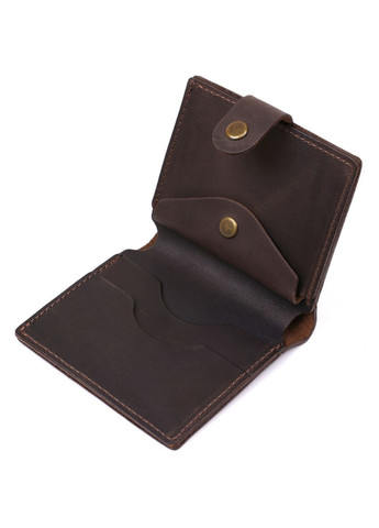 Чоловічий шкіряний гаманець з хлястиком та монетницею коричневий (sku_16475) No Brand (327820522)