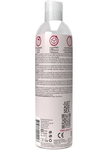 Согревающий лубрикант на водной основе Warming Strawberry 4 in 1, без сахара (118 мл) Wet (334319874)