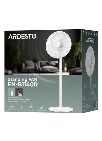 Вентилятор напольный с пультом FN-B1140R 55 Вт белый Ardesto (364755470)