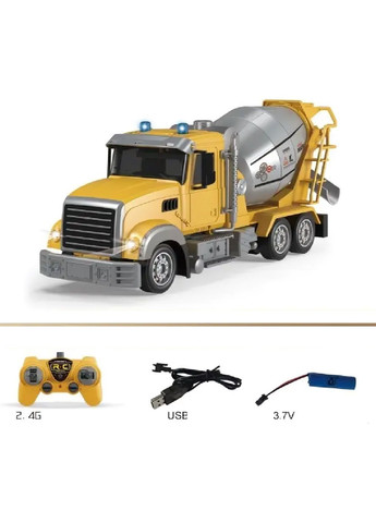 Дитяча іграшка інженерна машинка спецтехніка з масштабом 1:24 на радіокеруванні 36х11х15.5 см (478296-Prob) Бетономішалка Unbranded (303835238)