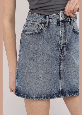 Голубая юбка трапеция, женская цвет голубой cb-00272544 Best Jeans